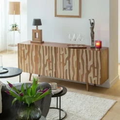 Lampe Sur Pied<Made in Meubles Lampe sur pied en métal et jute Estelle