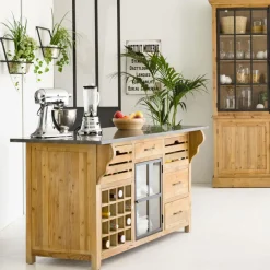 Meuble Bas|Ilot Central<Made in Meubles Îlot central en bois recyclé Champêtre