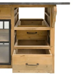 Meuble Bas|Ilot Central<Made in Meubles Îlot central en bois recyclé Champêtre