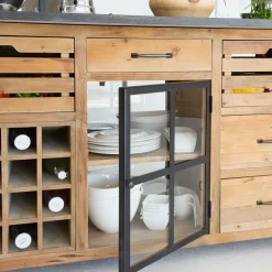 Meuble Bas|Ilot Central<Made in Meubles Îlot central en bois recyclé Champêtre