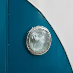 Meuble Bar<Made in Meubles Meuble bar bleu avec plateau en bois de manguier Combi