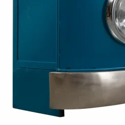 Meuble Bar<Made in Meubles Meuble bar bleu avec plateau en bois de manguier Combi