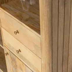 Meuble Bar<Made in Meubles Meuble bar en angle bois de manguier Lou