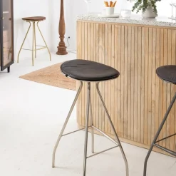 Meuble Bar<Made in Meubles Meuble bar en angle bois de manguier et terrazzo Lou