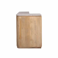 Meuble Bar<Made in Meubles Meuble bar en angle bois de manguier et terrazzo Lou