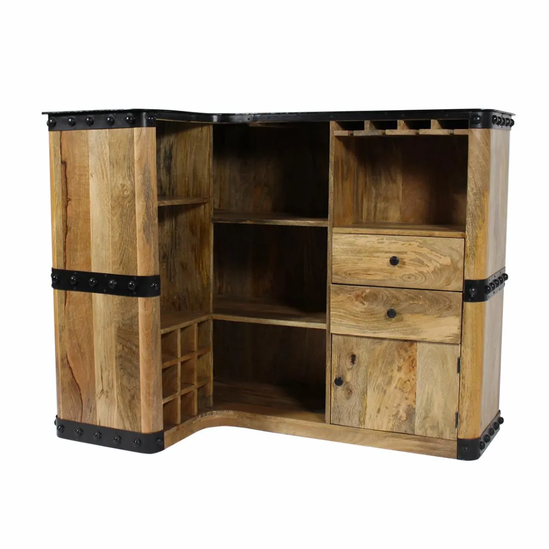 Meuble Bar<Made in Meubles Meuble bar en bois de manguier New-York