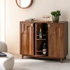 Meuble Bar<Made in Meubles Meuble bar en bois de manguier Elio