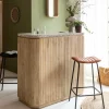 Meuble Bar<Made in Meubles Meuble bar en bois de manguier et terrazzo Lou