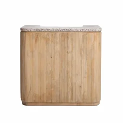 Meuble Bar<Made in Meubles Meuble bar en bois de manguier et terrazzo Lou