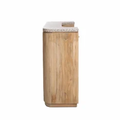 Meuble Bar<Made in Meubles Meuble bar en bois de manguier et terrazzo Lou