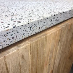Meuble Bar<Made in Meubles Meuble bar en bois de manguier et terrazzo Lou