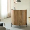 Meuble Bar<Made in Meubles Meuble bar en bois de manguier et marbre Adler