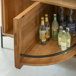 Meuble Bar<Made in Meubles Meuble bar en bois de manguier et marbre Adler