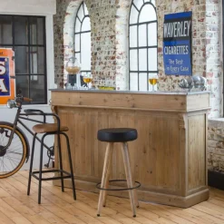 Meuble Bar<Made in Meubles Meuble bar en bois recyclé 180 cm Garance