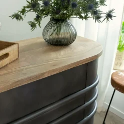 Meuble Bar<Made in Meubles Meuble bar en métal et bois de manguier Locker