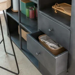 Meuble Bar<Made in Meubles Meuble bar en métal et bois de manguier Locker