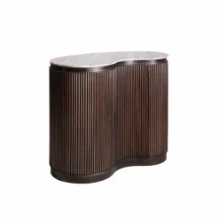 Meuble Bar<Made in Meubles Meuble bar haricot en marbre et métal Orlando