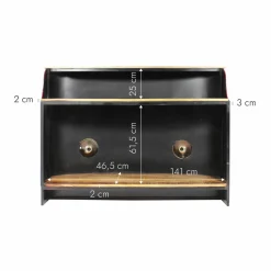 Meuble Bar<Made in Meubles Meuble bar rouge avec plateau en bois de manguier Combi