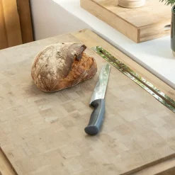 Ilot Central<Made in Meubles Meuble bas cuisine en bois recyclé Garance