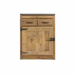 Meuble Bas<Made in Meubles Meuble bas de cuisine 2 tiroirs, 1 porte - Champêtre