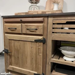 Meuble Bas<Made in Meubles Meuble bas de cuisine 2 tiroirs, 1 porte - Champêtre