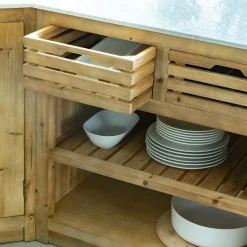 Meuble Bas<Made in Meubles Meuble bas de cuisine 2 tiroirs + 1 étagère Epure