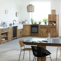 Meuble Bas<Made in Meubles Meuble bas de cuisine 2 tiroirs + 1 étagère Epure