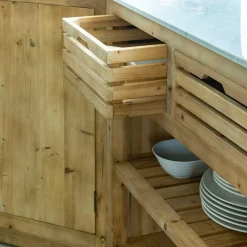 Meuble Bas<Made in Meubles Meuble bas de cuisine 2 tiroirs + 1 étagère Epure