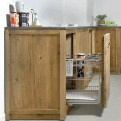 Meuble Bas<Made in Meubles Meuble bas de cuisine avec tiroir coulissant Champêtre