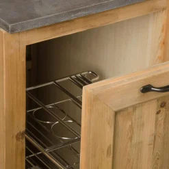 Meuble Bas<Made in Meubles Meuble bas de cuisine avec tiroir coulissant Champêtre