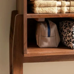 Meuble Sous Vasque<Made in Meubles Meuble sous vasque 2 portes en bois d'acacia et terrazzo Kaelis