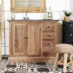 Meuble Sous Vasque<Made in Meubles Meuble sous vasque en bois recyclé April