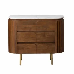 Meuble Sous Vasque<Made in Meubles Meuble sous vasque en bois de manguier et marbre Sienne