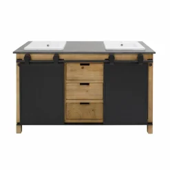 Meuble Sous Vasque<Made in Meubles Meuble sous vasque en bois recyclé et métal Jade