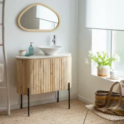 Meuble Sous Vasque<Made in Meubles Meuble sous vasque en bois de manguier et terrazzo Lou