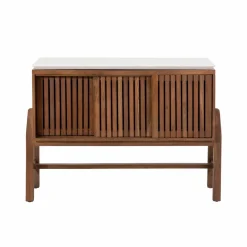 Meuble Sous Vasque<Made in Meubles Meuble sous vasque en bois d'acacia et terrazzo Kaelis