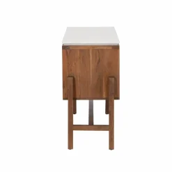 Meuble Sous Vasque<Made in Meubles Meuble sous vasque en bois d'acacia et terrazzo Kaelis