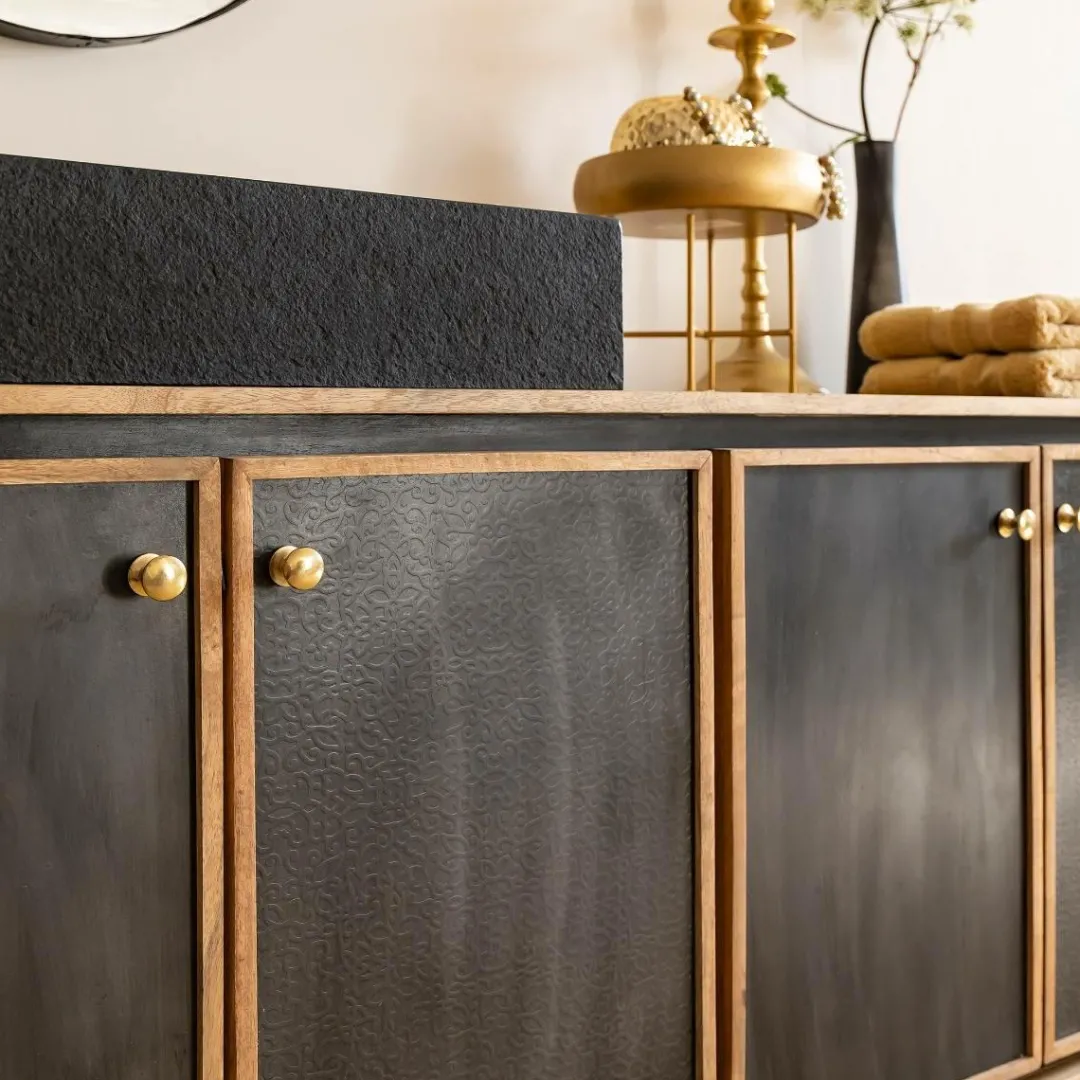 Meuble Sous Vasque<Made in Meubles Meuble sous vasque en bois de manguier Léandro