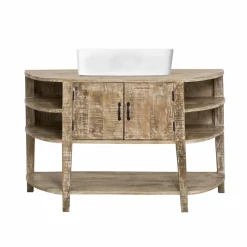 Meuble Sous Vasque<Made in Meubles Meuble sous vasque en bois de manguier blanchi Sienna