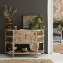 Meuble Sous Vasque<Made in Meubles Meuble sous vasque en bois de manguier blanchi Sienna