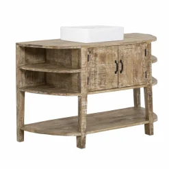 Meuble Sous Vasque<Made in Meubles Meuble sous vasque en bois de manguier blanchi Sienna