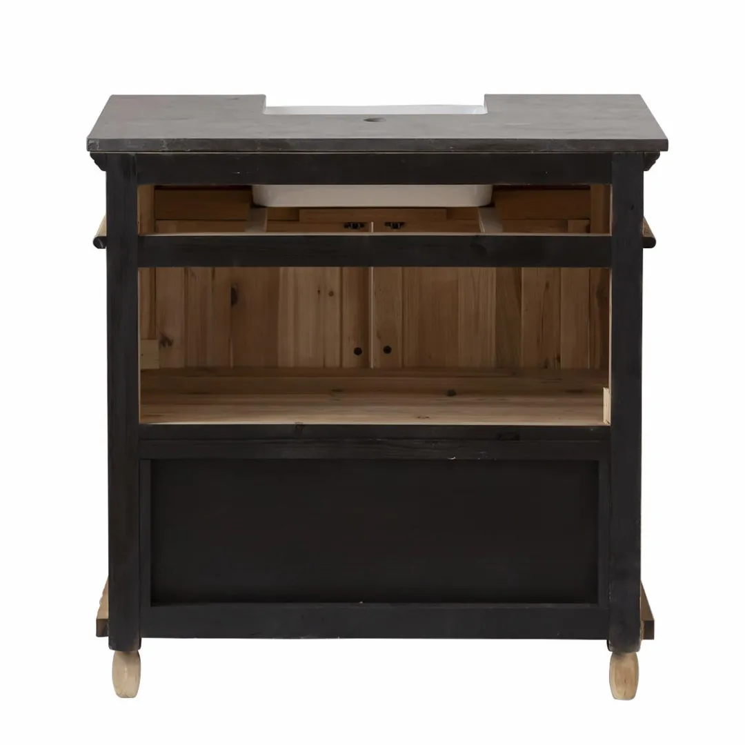 Meuble Sous Vasque<Made in Meubles Meuble sous vasque en bois recyclé Paz