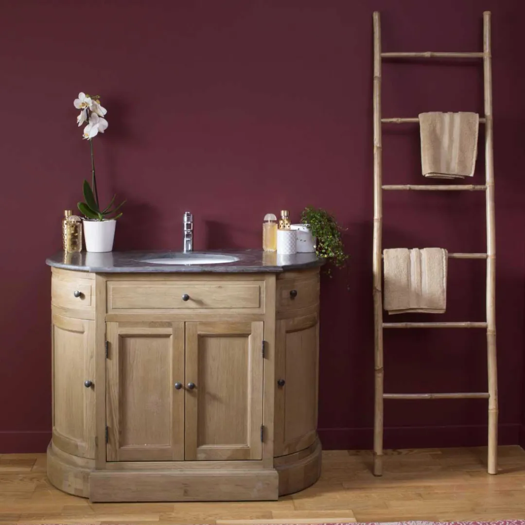 Meuble Sous Vasque<Made in Meubles Meuble sous vasque en bois de chêne Gaia