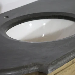 Meuble Sous Vasque<Made in Meubles Meuble sous vasque en bois de chêne Gaia