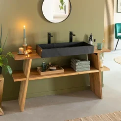 Table Console|Meuble Sous Vasque<Made in Meubles Meuble sous vasque en bois recyclé Corin