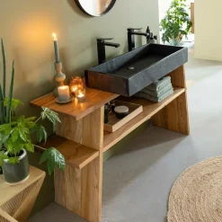 Table Console|Meuble Sous Vasque<Made in Meubles Meuble sous vasque en bois recyclé Corin