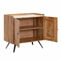 Meuble Sous Vasque<Made in Meubles Meuble sous vasque en bois d'acacia et marbre Aloé