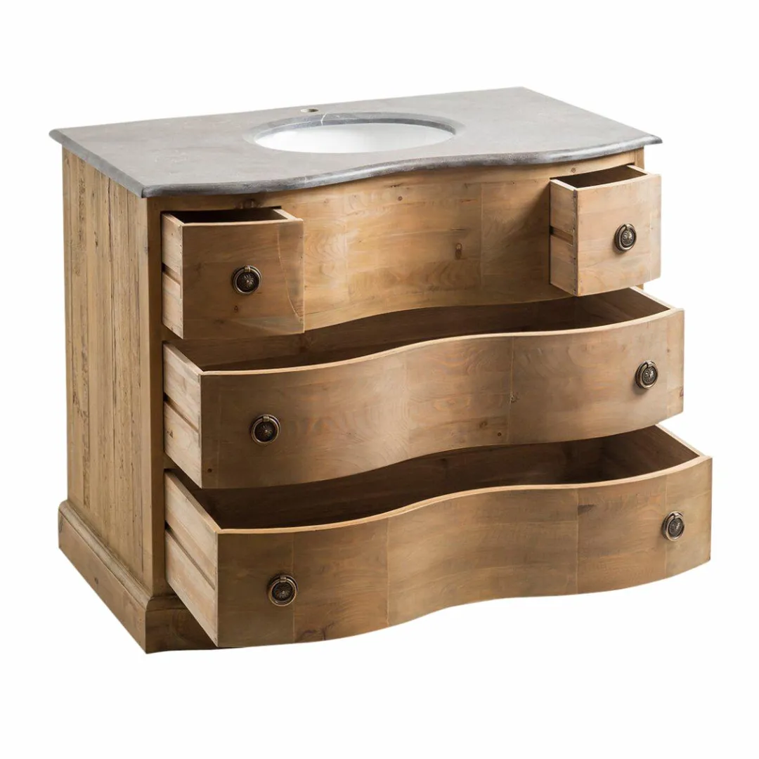 Meuble Sous Vasque<Made in Meubles Meuble sous vasque en bois recyclé Mia