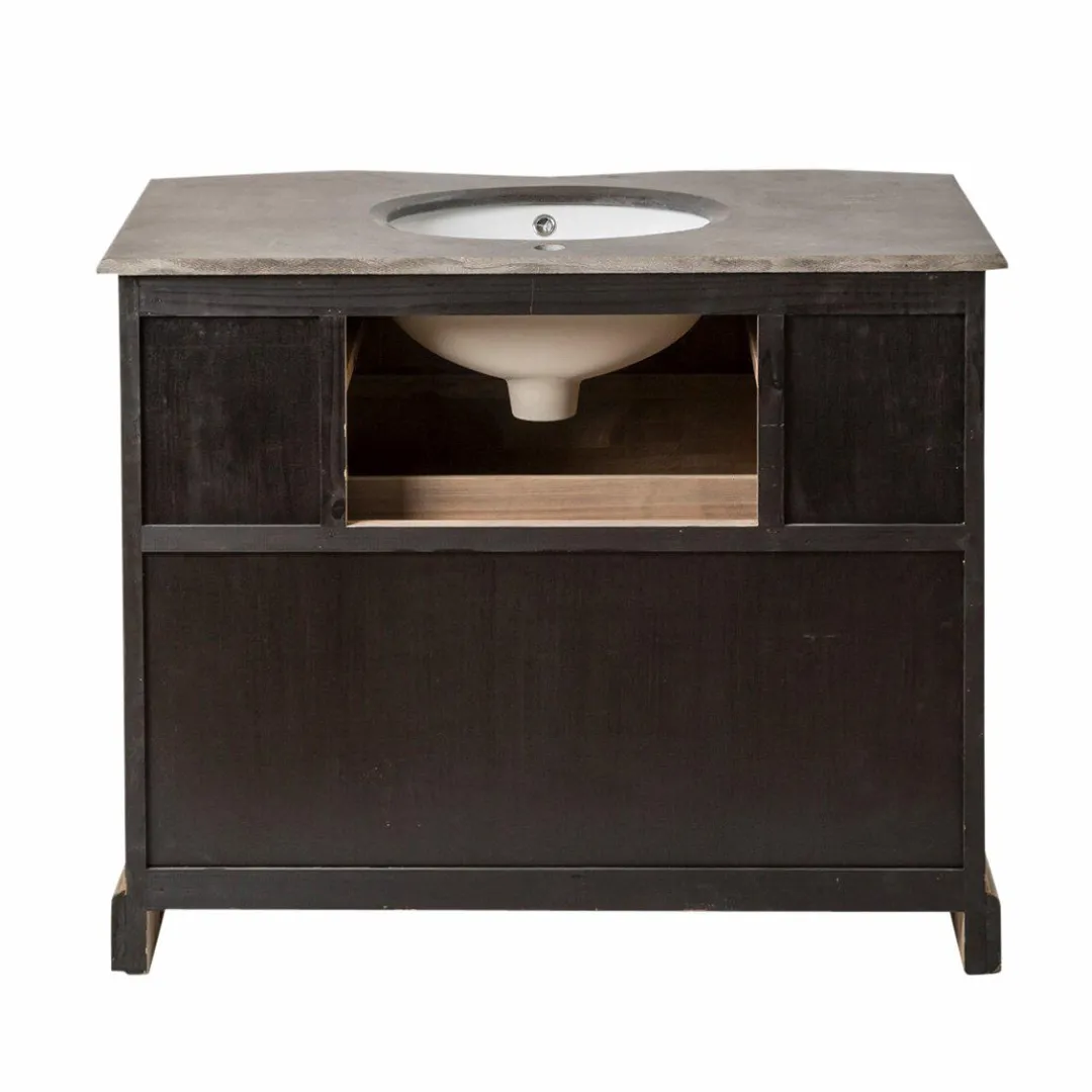 Meuble Sous Vasque<Made in Meubles Meuble sous vasque en bois recyclé Mia