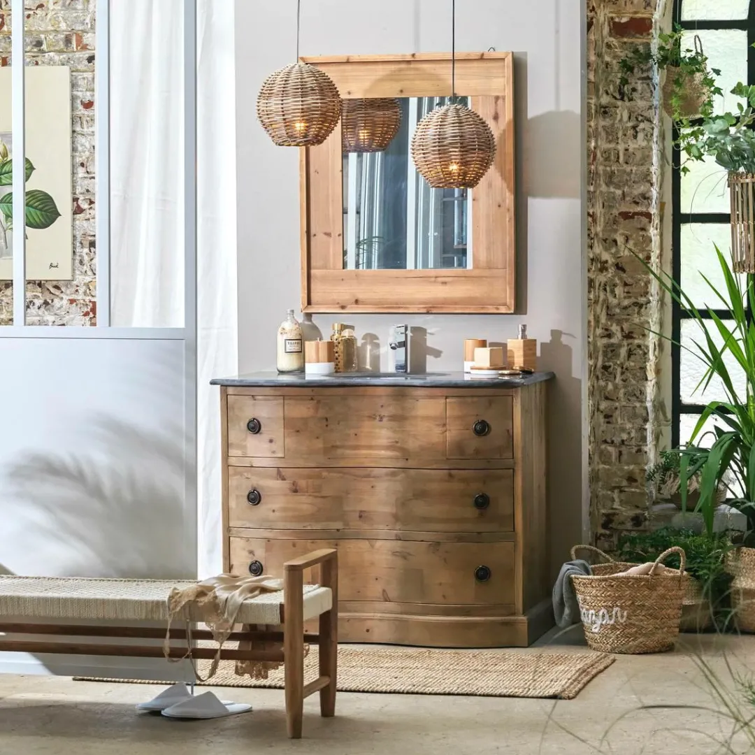 Meuble Sous Vasque<Made in Meubles Meuble sous vasque en bois recyclé Mia